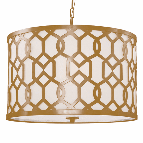 Libby Langdon for Crystorama Jennings 5 Light Aged Brass Chandelier - 2266-AG