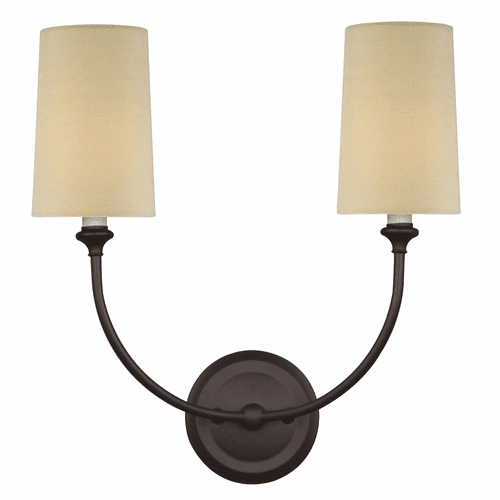 Libby Langdon for Crystorama Sylvan 2 Light Dark Bronze Sconce - 2242-DB