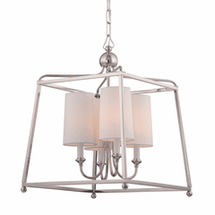 Libby Langdon for Crystorama Sylvan 4 Light Polished Nickel Chandelier - 2245-PN