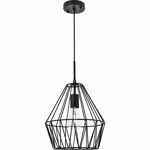 Living District Candor  1-LT Pendant - Black - LD4008D11BK
