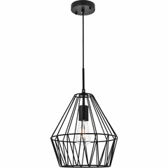 Living District Candor  1-LT Pendant - Black - LD4008D11BK