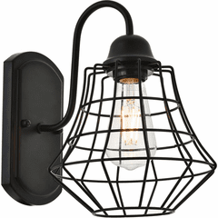 Living District Candor  1-LT Wall Sconce - Black - LD4008W10BK