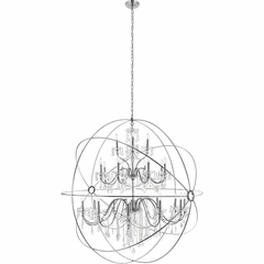 Living District Cordelia 24-LT Crystal Pendant - Chrome - LD8801D60C