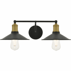 Living District Etude  2-LT Wall Sconce - Brass And Black - LD4033W21BRB