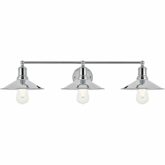 Living District Etude  3-LT Wall Sconce - Chrome - LD4033W33C