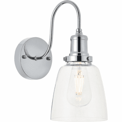 Living District Felicity  1-LT Wall Sconce - Chrome And Clear - LD4013W6C
