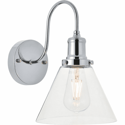 Living District Histoire  1-LT Wall Sconce - Chrome And Clear - LD4017W7C