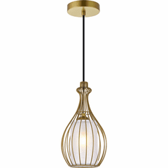 Living District Miya 1-LT Pendant - Brass - LD2419BR