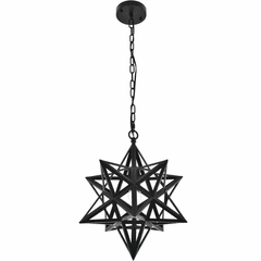 Living District Nocturne  1-LT Pendant - Black - LD4076D16BK