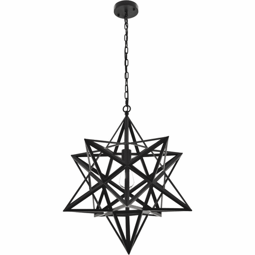Living District Nocturne  1-LT Pendant - Black - LD4076D24BK