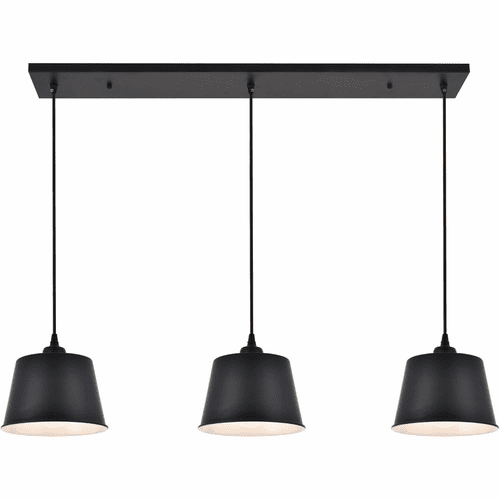 Living District Nota  3-LT Pendant - Black - LD4057D40BK