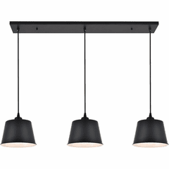 Living District Nota  3-LT Pendant - Black - LD4057D40BK