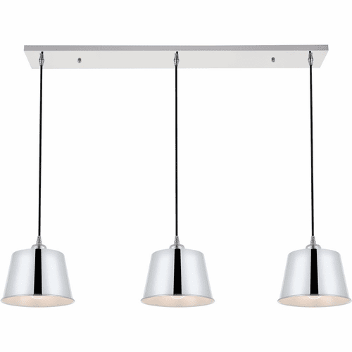 Living District Nota  3-LT Pendant - Chrome - LD4057D40C