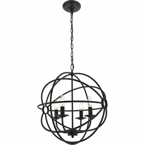 Living District Octavia  4-LT Pendant - Dark Brown - LD4006D18DB
