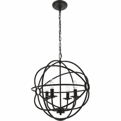 Living District Octavia  4-LT Pendant - Dark Brown - LD4006D18DB