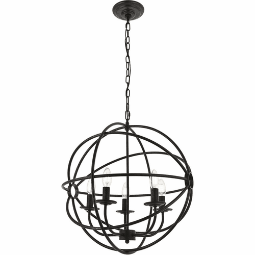 Living District Octavia  5-LT Pendant - Dark Brown - LD4006D20DB