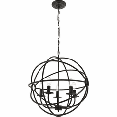 Living District Octavia  5-LT Pendant - Dark Brown - LD4006D20DB