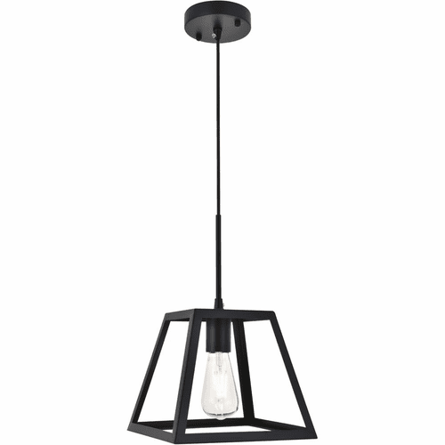Living District Resolute  1-LT Pendant - Black - LD4061D10BK