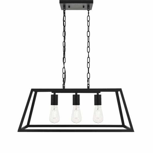 Living District Resolute  3-LT Pendant - Black - LD4061D25BK