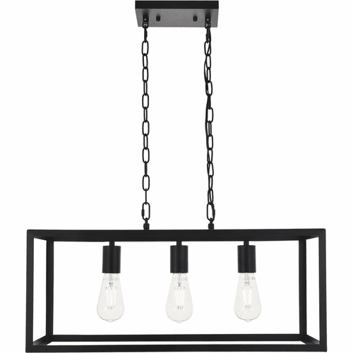 Living District Resolute  3-LT Pendant - Black - LD4063D25BK