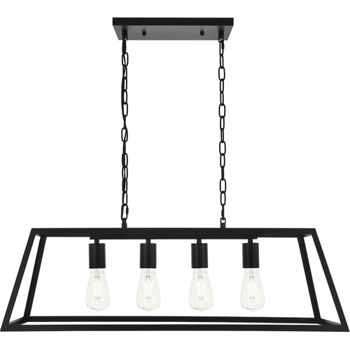 Living District Resolute  4-LT Pendant - Black - LD4061D32BK