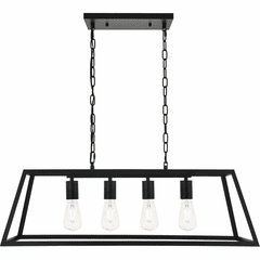 Living District Resolute  4-LT Pendant - Black - LD4061D32BK