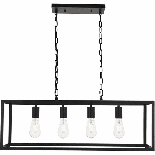 Living District Resolute  4-LT Pendant - Black - LD4063D32BK
