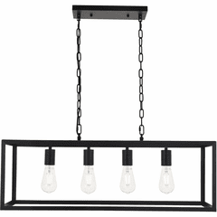 Living District Resolute  4-LT Pendant - Black - LD4063D32BK