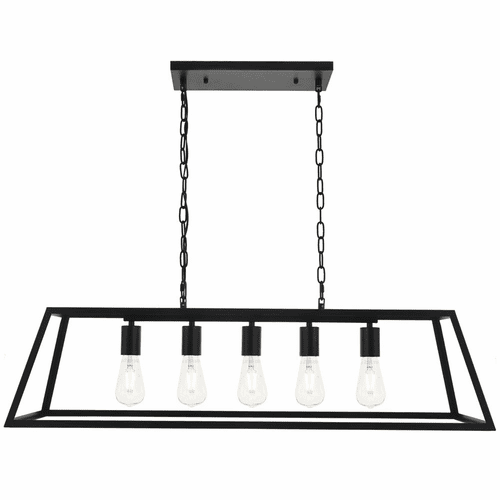 Living District Resolute  5-LT Pendant - Black - LD4061D38BK