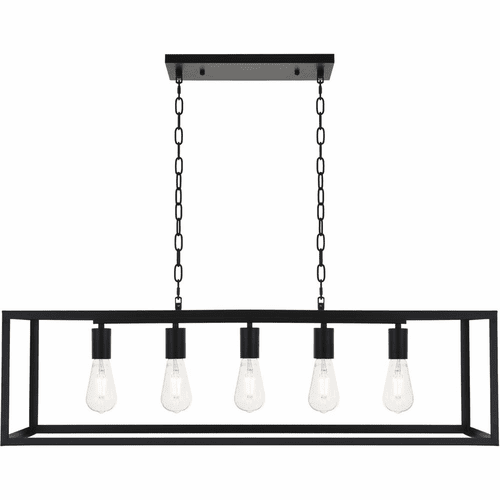 Living District Resolute  5-LT Pendant - Black - LD4063D38BK