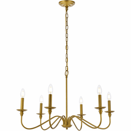 Living District Rohan  30" Chandelier - Brass - LD5056D30BR