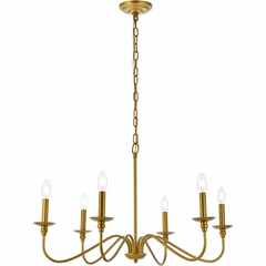 Living District Rohan  30" Chandelier - Brass - LD5056D30BR