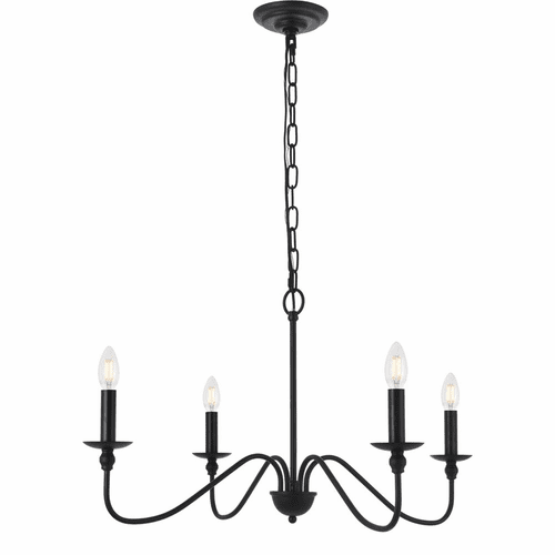 Living District Rohan  4-LT Pendant - Matte Black - LD5006D30MB