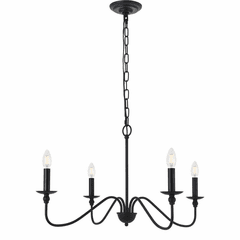 Living District Rohan  4-LT Pendant - Matte Black - LD5006D30MB