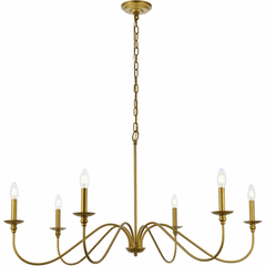 Living District Rohan  42" Chandelier - Brass - LD5056D42BR