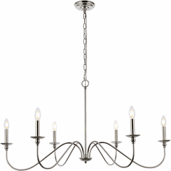 Living District Rohan  42" Chandelier - Polished Nickel - LD5056D42PN