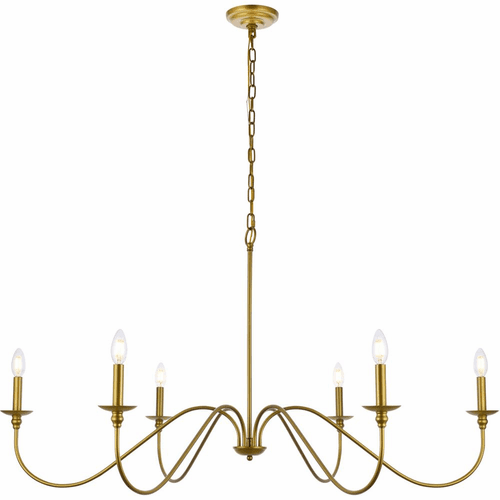 Living District Rohan  48" Chandelier - Brass - LD5056D48BR