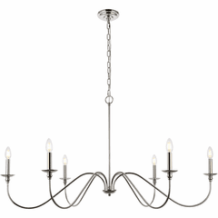 Living District Rohan  48" Chandelier - Polished Nickel - LD5056D48PN