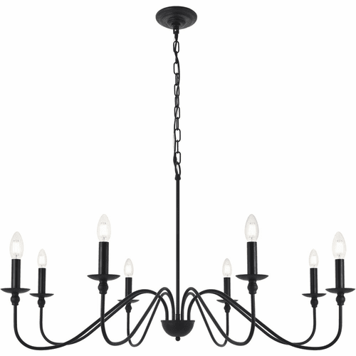 Living District Rohan  8-LT Pendant - Matte Black - LD5006D42MB