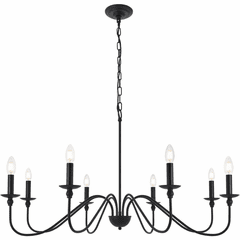 Living District Rohan  8-LT Pendant - Matte Black - LD5006D42MB