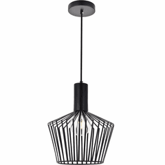 Living District Ronnie 1-LT Pendant - Black - LD2414BK