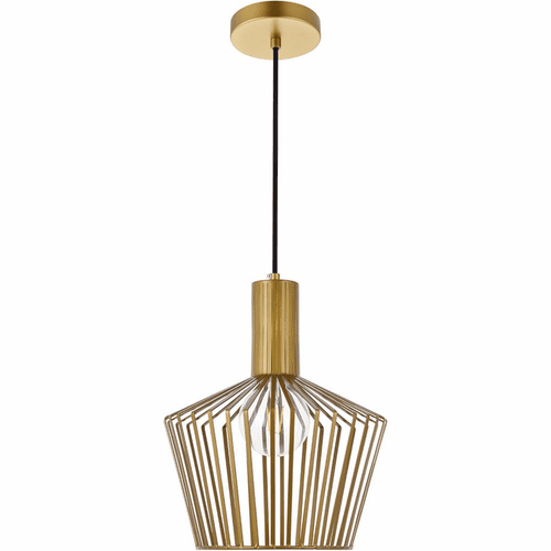 Living District Ronnie 1-LT Pendant - Brass - LD2414BR