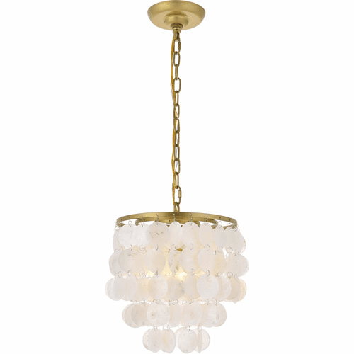 Living District Selene 1-LT Pendant - Brass And White - LD5050D10BR