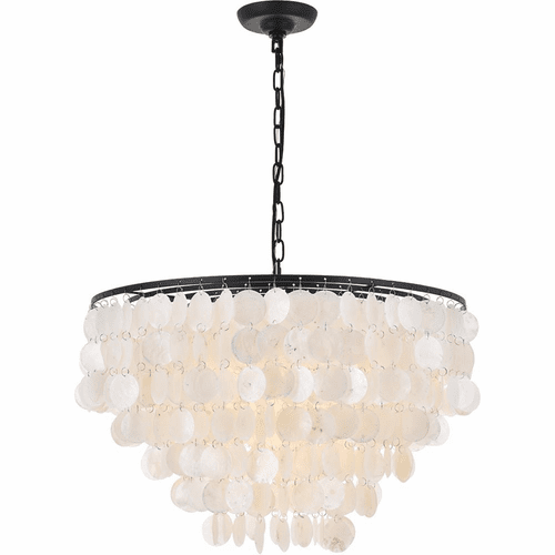 Living District Selene 6-LT Pendant - Black And White - LD5050D24BK