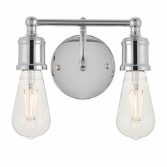 Living District Serif  2-LT Wall Sconce - Chrome - LD4028W9C