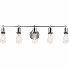 Living District Serif  5-LT Wall Sconce - Chrome - LD4028W29C