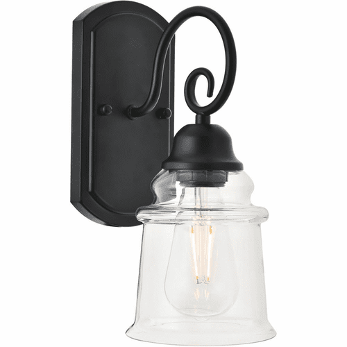Living District spire  1-LT Wall Sconce - Black And Clear - LD4007W5BK