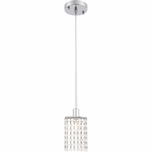 Living District Taylor  1-LT Pendant - Chrome And Clear - LD7500C