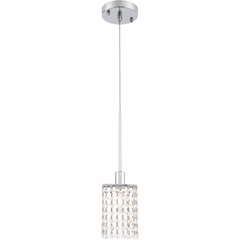 Living District Taylor  1-LT Pendant - Chrome And Clear - LD7500C
