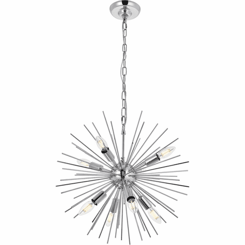 Living District Timber  8-LT Pendant - Chrome - LD5051D20C